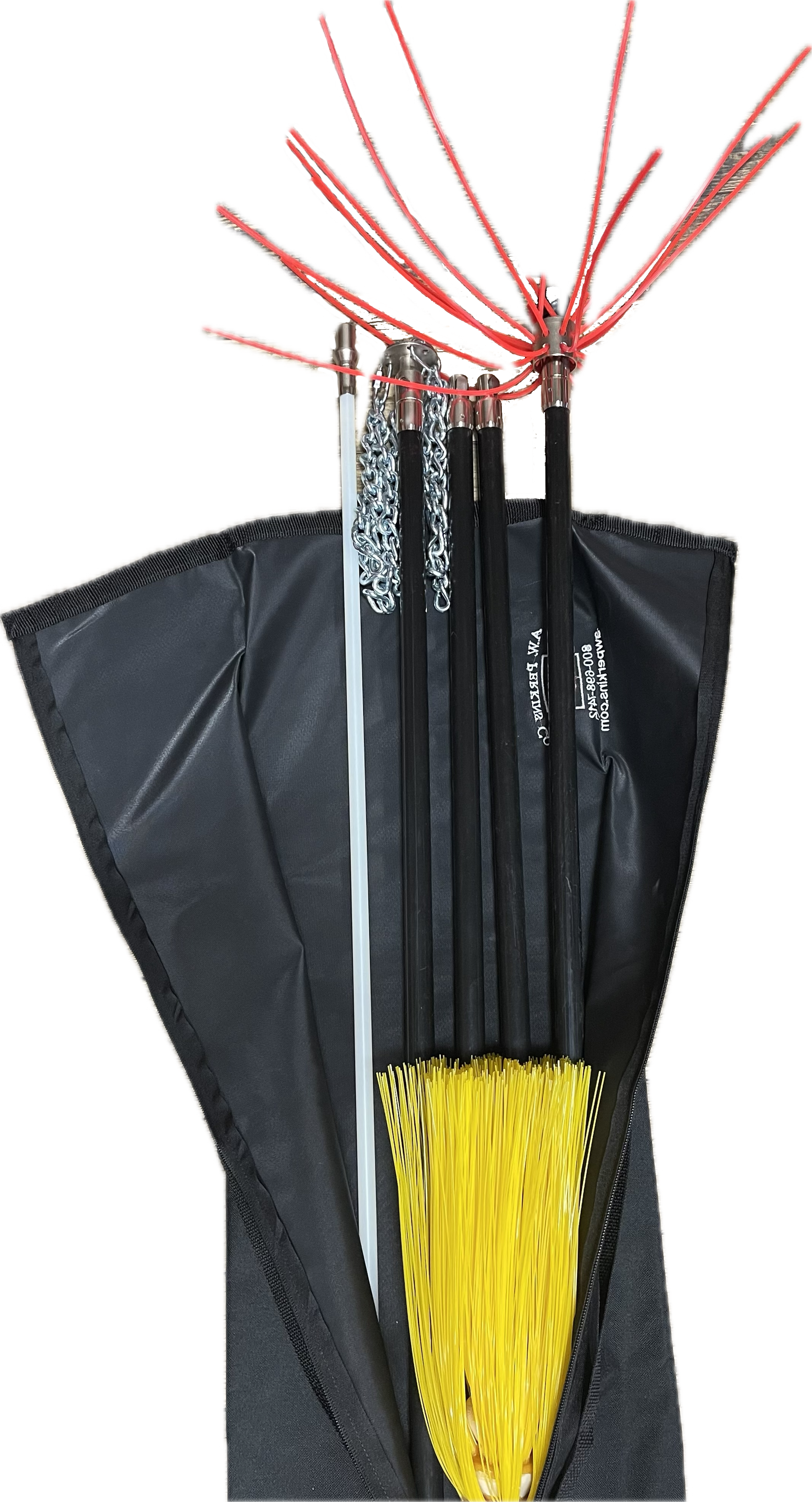 7615 Zip Up end Rod Caddy 5' Rod Carry Bag, ballistic nylon, carry strap, hang loop